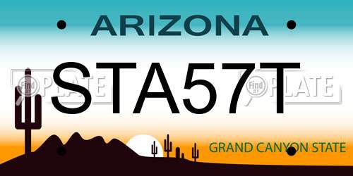 STA57T Arizona License Plate