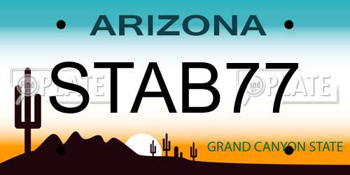 STAB77 Arizona License Plate
