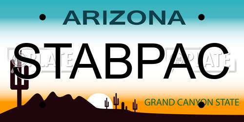 STABPAC Arizona License Plate