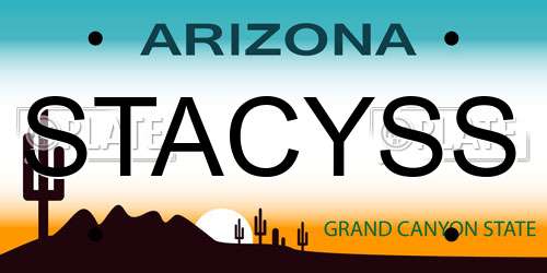 STACYSS Arizona License Plate