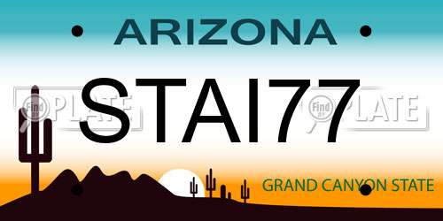 STAI77 Arizona License Plate