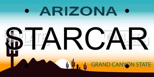 STARCAR Arizona License Plate