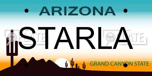 STARLA Arizona License Plate