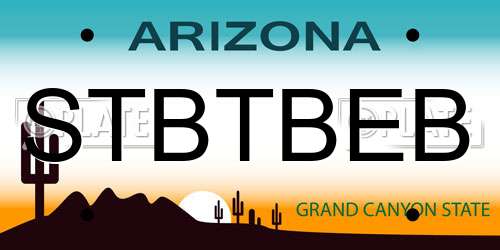STBTBEB Arizona License Plate