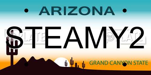 STEAMY2 Arizona License Plate