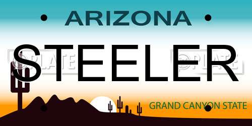 STEELER Arizona License Plate