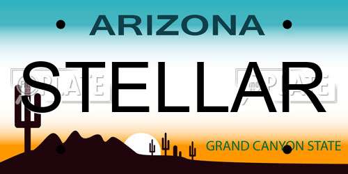 STELLAR Arizona License Plate
