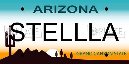 STELLLA Arizona License Plate