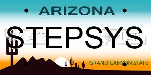 STEPSYS Arizona License Plate