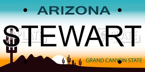 STEWART Arizona License Plate