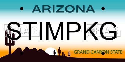 STIMPKG Arizona License Plate