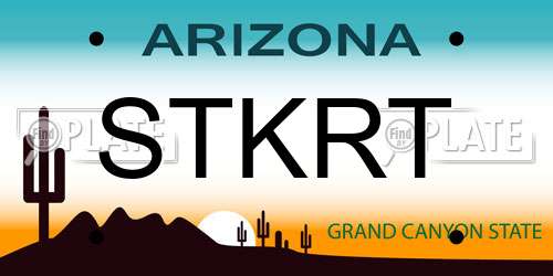 STKRT Arizona License Plate