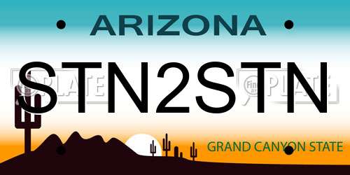 STN2STN Arizona License Plate