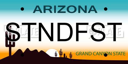 STNDFST Arizona License Plate