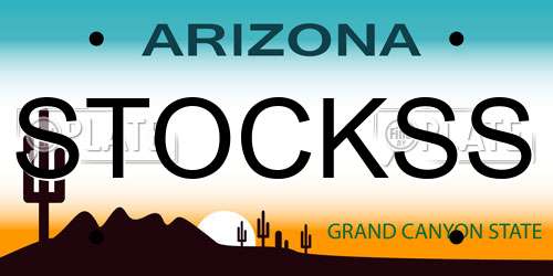 STOCKSS Arizona License Plate