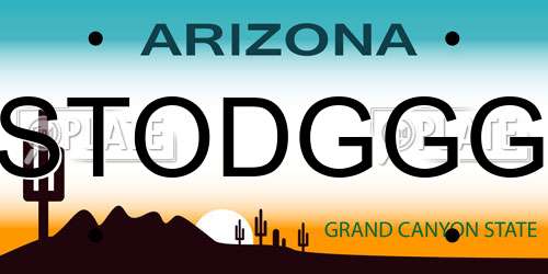 STODGGG Arizona License Plate