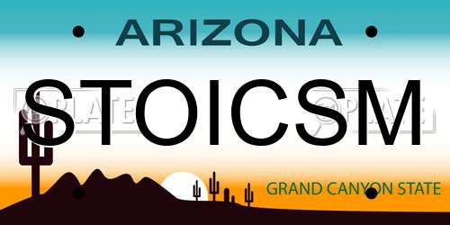 STOICSM Arizona License Plate
