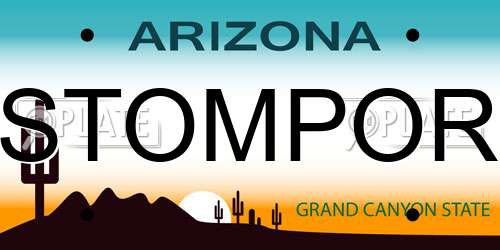 STOMPOR Arizona License Plate