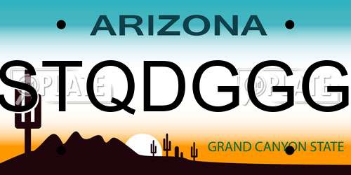 STQDGGG Arizona License Plate