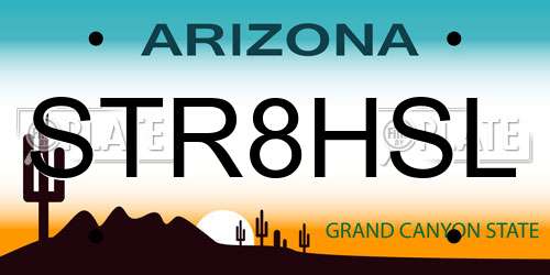 STR8HSL Arizona License Plate