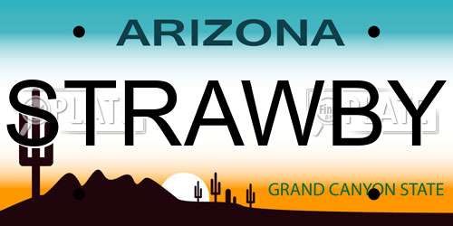 STRAWBY Arizona License Plate