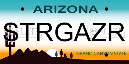 STRGAZR Arizona License Plate