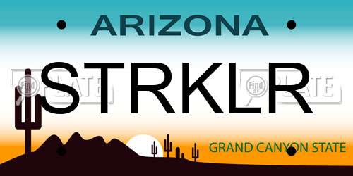 STRKLR Arizona License Plate