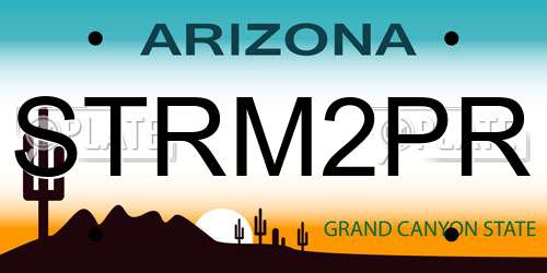 STRM2PR Arizona License Plate