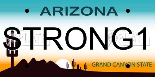 STRONG1 Arizona License Plate