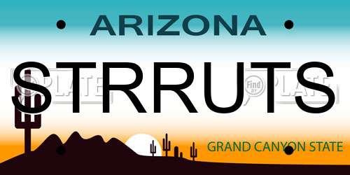 STRRUTS Arizona License Plate