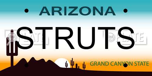 STRUTS Arizona License Plate