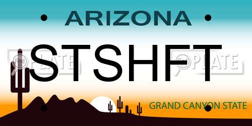 STSHFT Arizona License Plate