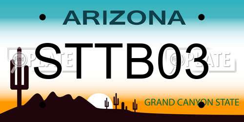 STTB03 Arizona License Plate