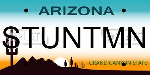 STUNTMN Arizona License Plate