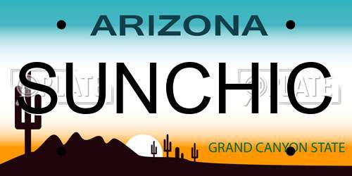 SUNCHIC Arizona License Plate