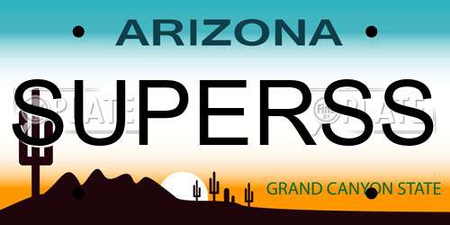 SUPERSS Arizona License Plate