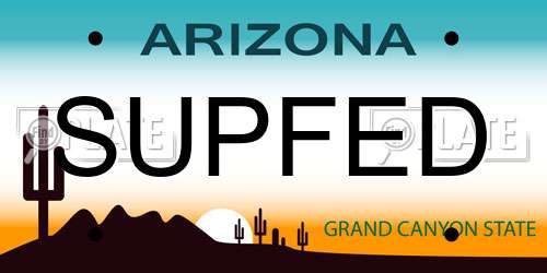 SUPFED Arizona License Plate