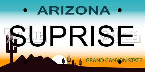 SUPRISE Arizona License Plate