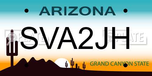 SVA2JH Arizona License Plate