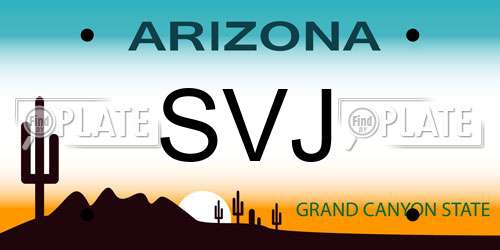 SVJ Arizona License Plate
