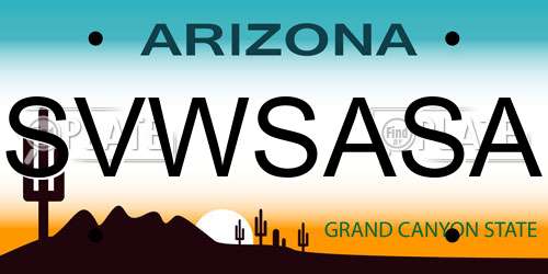 SVWSASA Arizona License Plate