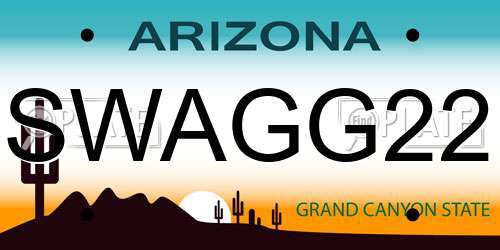 SWAGG22 Arizona License Plate