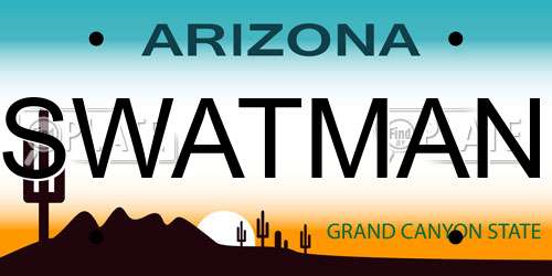 SWATMAN Arizona License Plate