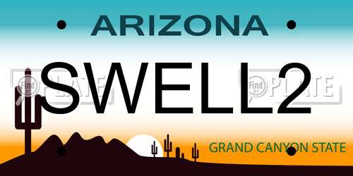 SWELL2 Arizona License Plate