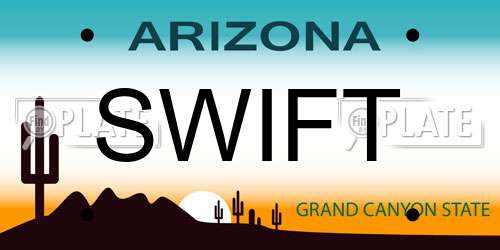 SWIFT Arizona License Plate