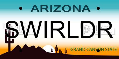 SWIRLDR Arizona License Plate