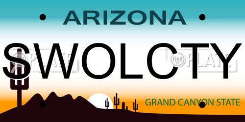 SWOLCTY Arizona License Plate