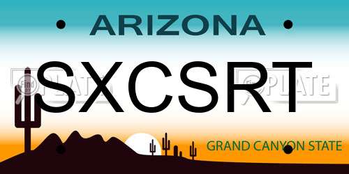 SXCSRT Arizona License Plate