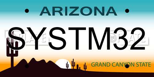 SYSTM32 Arizona License Plate