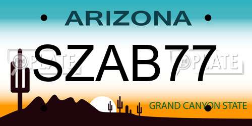 SZAB77 Arizona License Plate